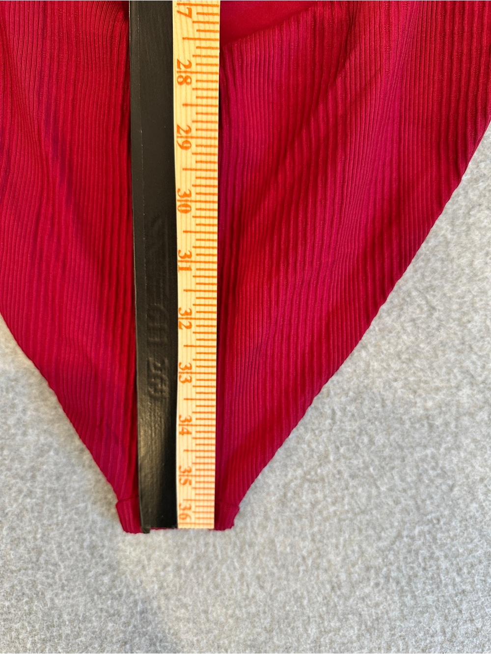 L*Space Pointelle Gianna One-Piece Swimsuit in cabernet red - Picture 9 of 10
